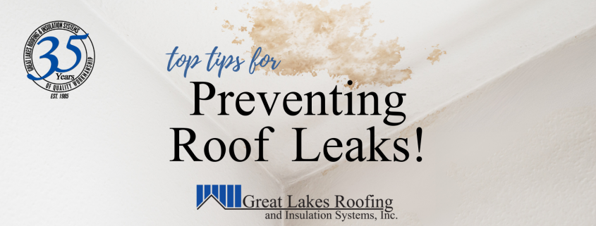 "Great Lakes Roofing's Top Tips for Preventing Roof Leaks in Commercial Buildings Blog Cover